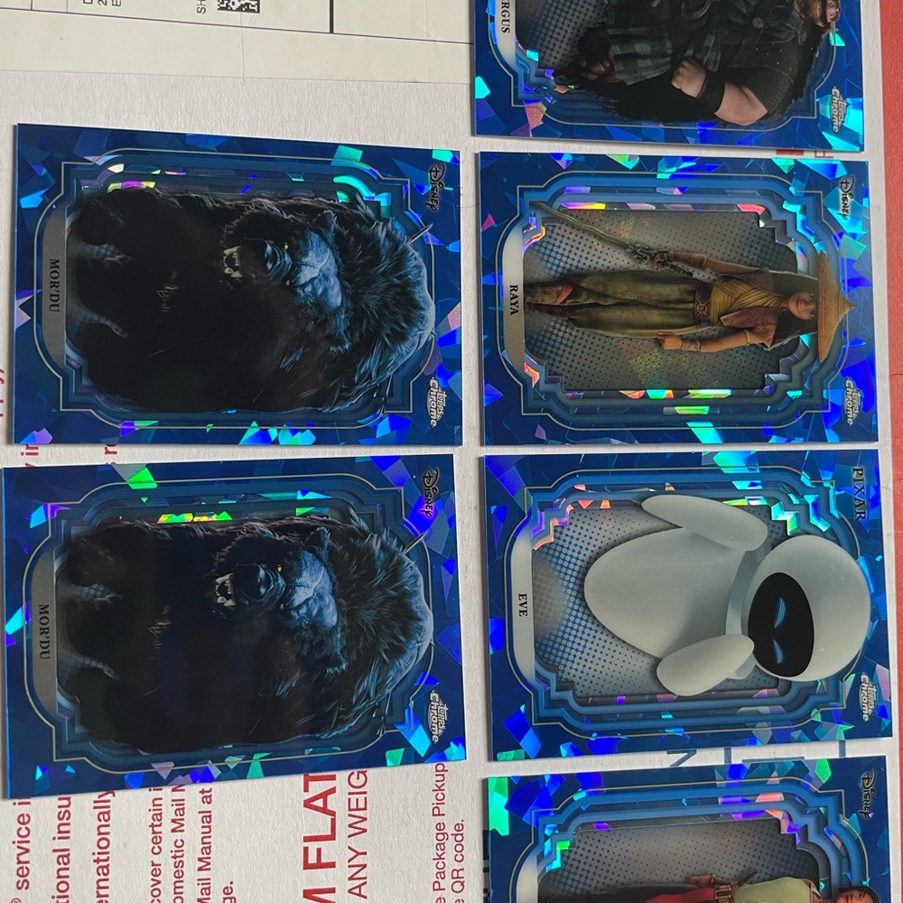 Disney Topps Chrome Sapphire Collectible Trading Card lot. Near Mint or Better